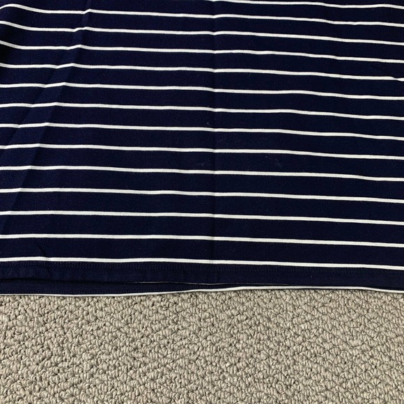 Talbots Womens Skirt Size PXL Blue/White Striped Drawstring Unlined Straight - Picture 4 of 10